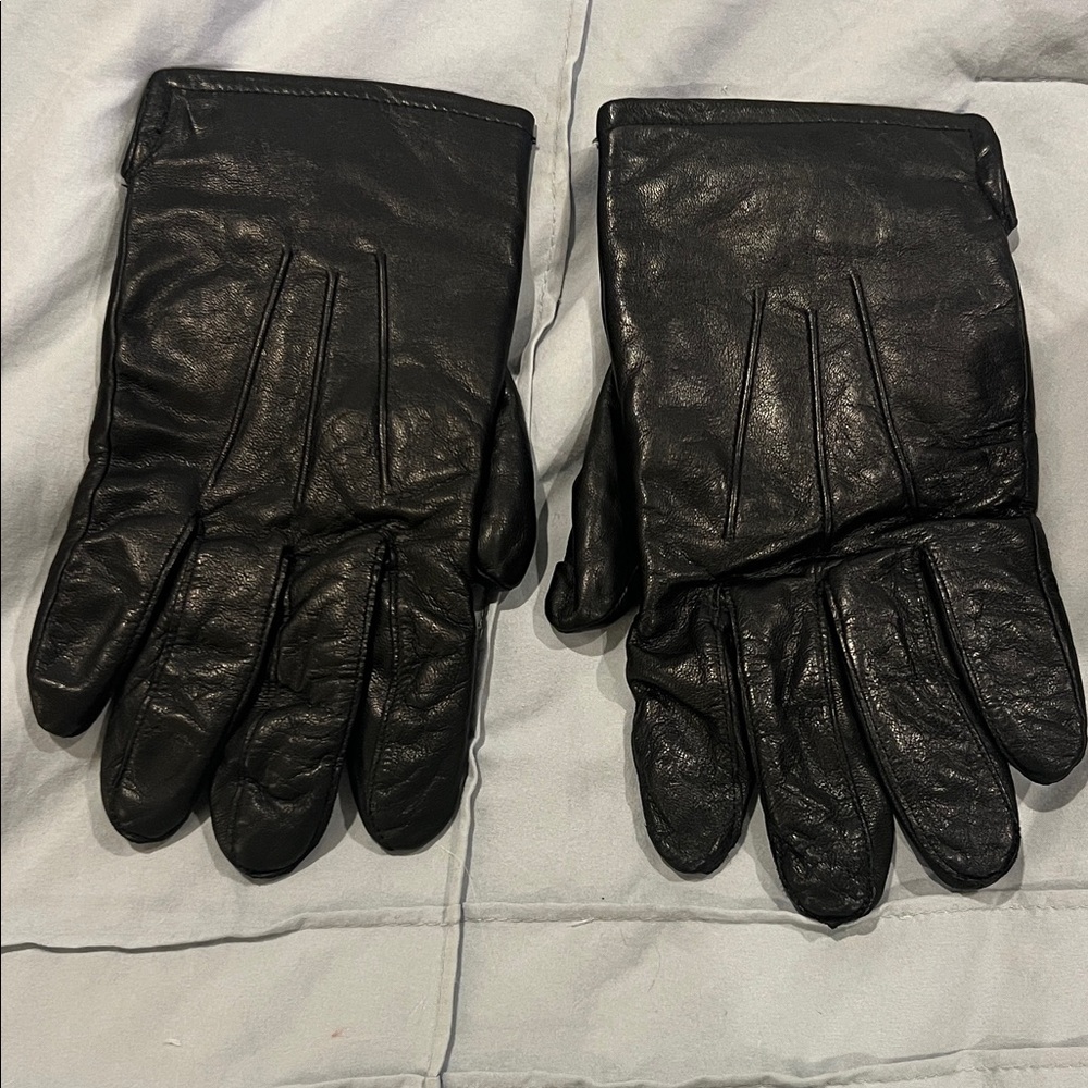 3M Thinsulate Black Leather Gloves large